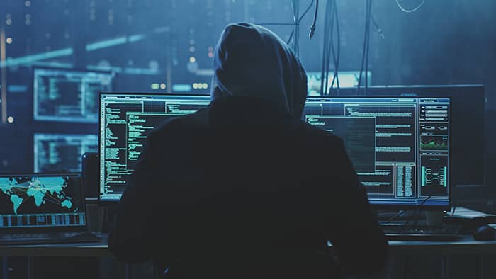 hacker photo with computers