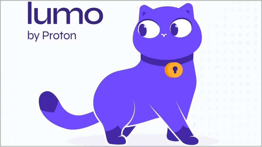 lumo ai image showing a purple cat with lumo in writing