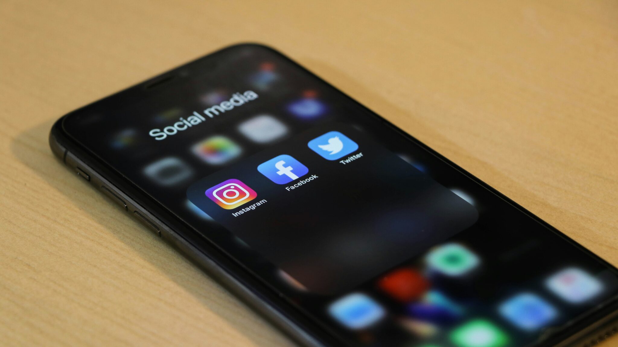 Facebook and Instagram app on phone screen