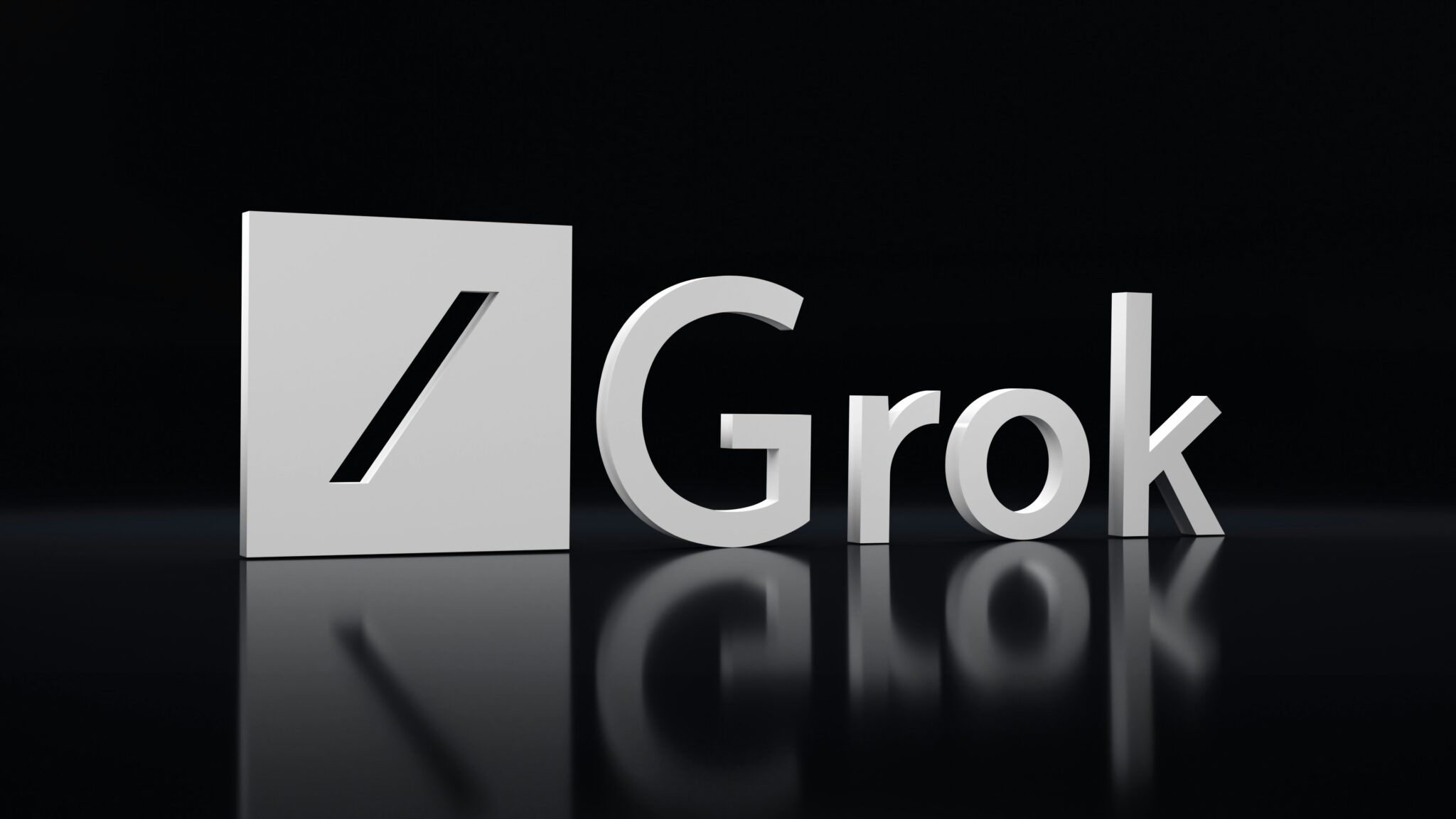 Grok X.AI Logo in 3D.