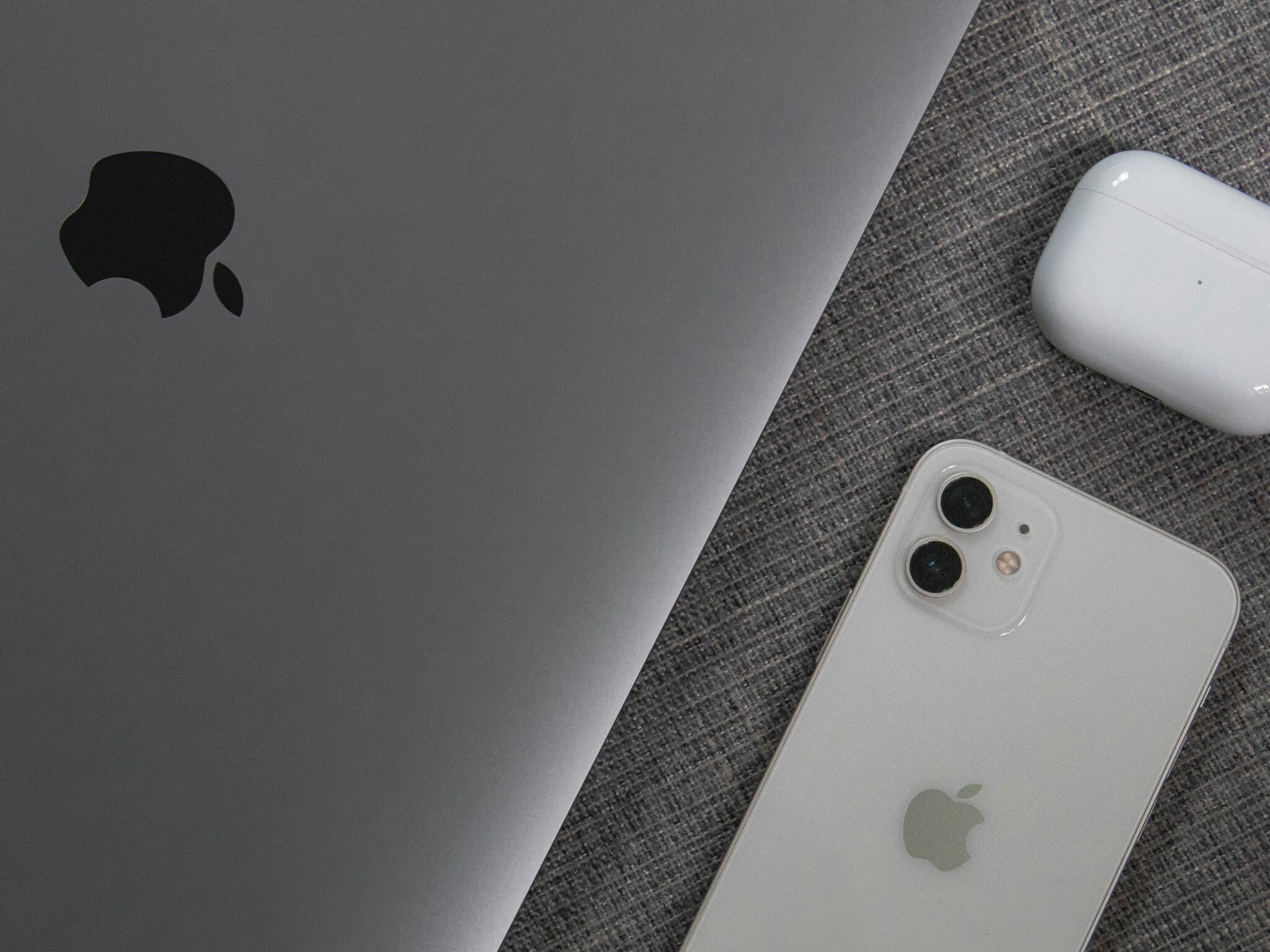 Apple device being displayed